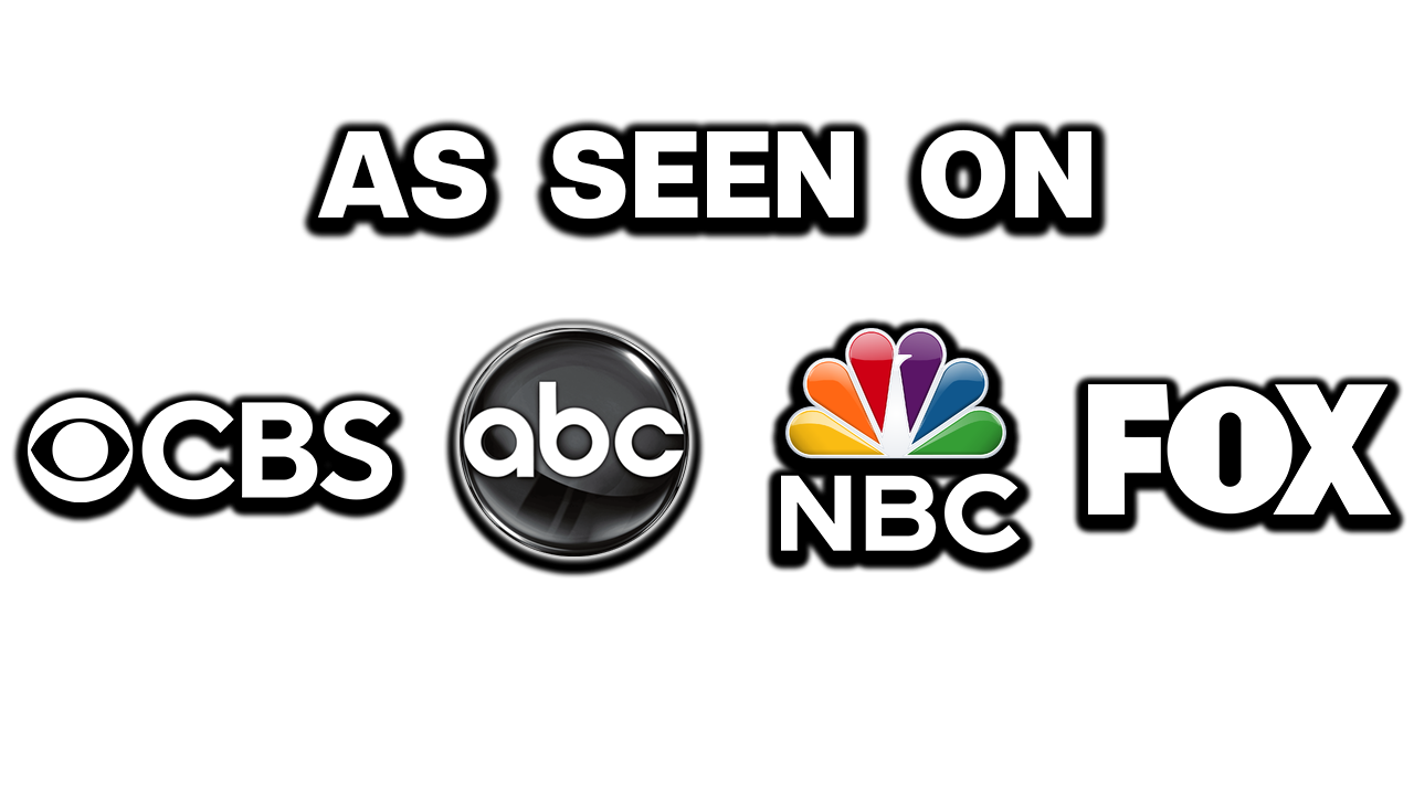As seen on CBS, ABC, NBC, FOX