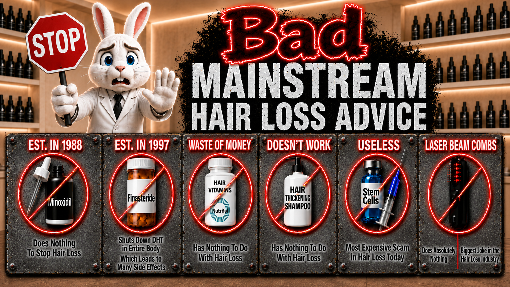 Stop following bad mainstream hair loss advice