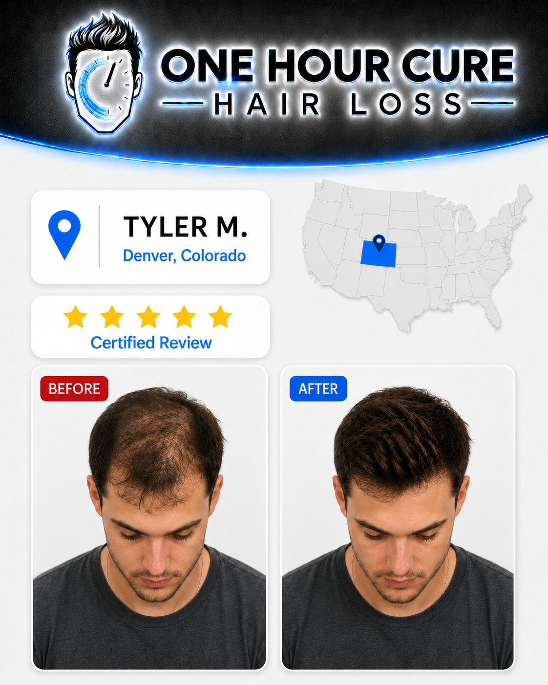 Customer before and after result