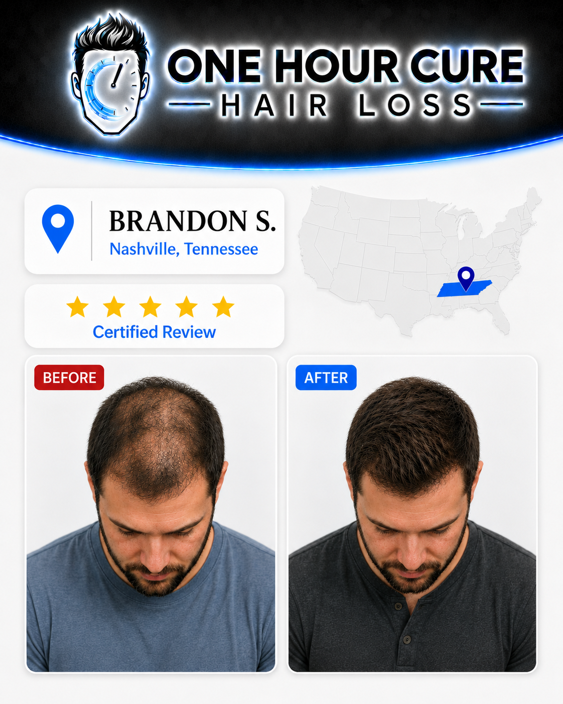 Customer before and after result