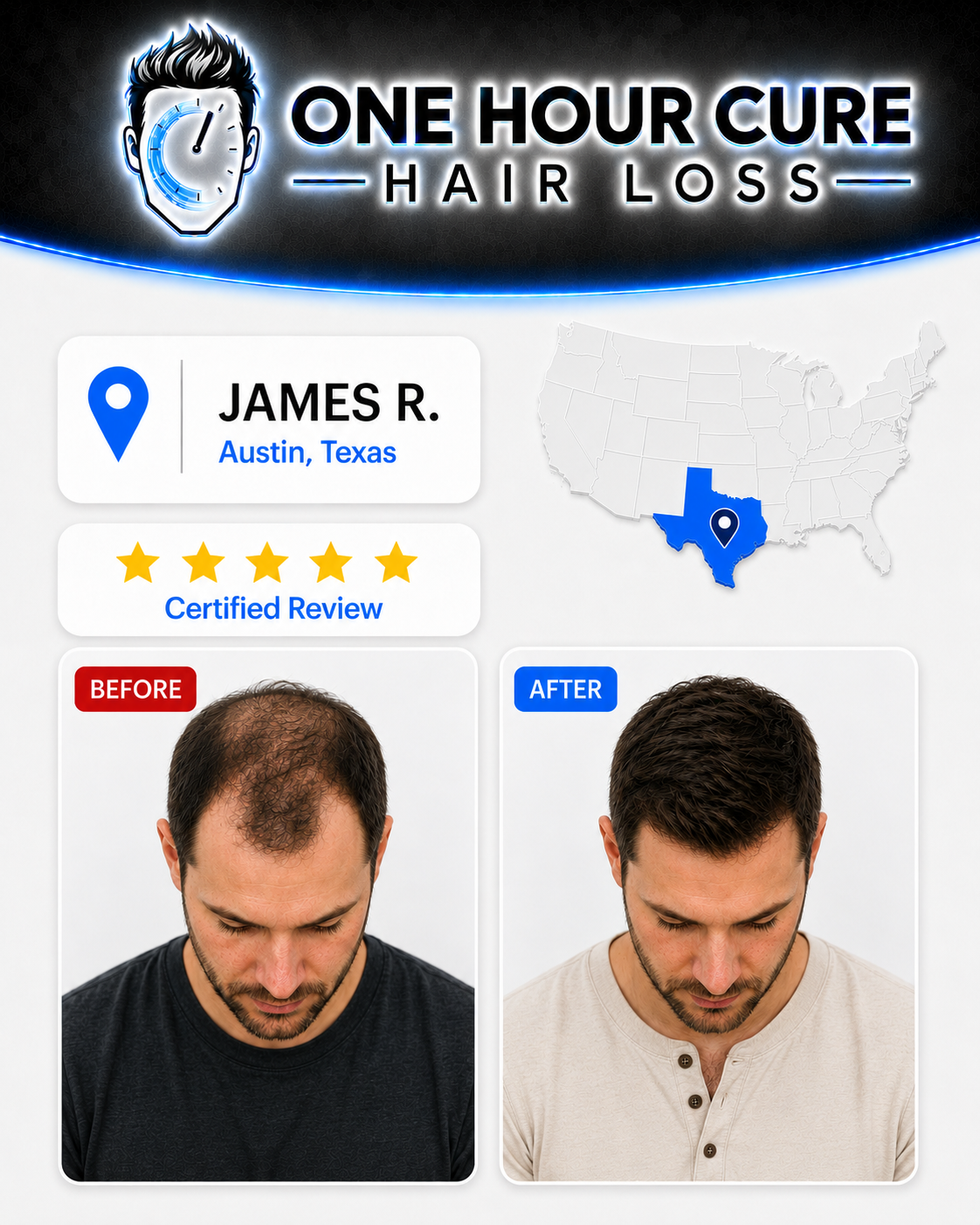 Customer before and after result