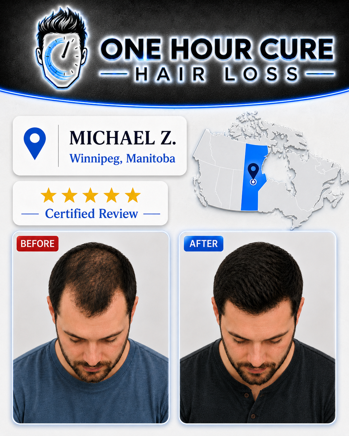 Customer before and after result