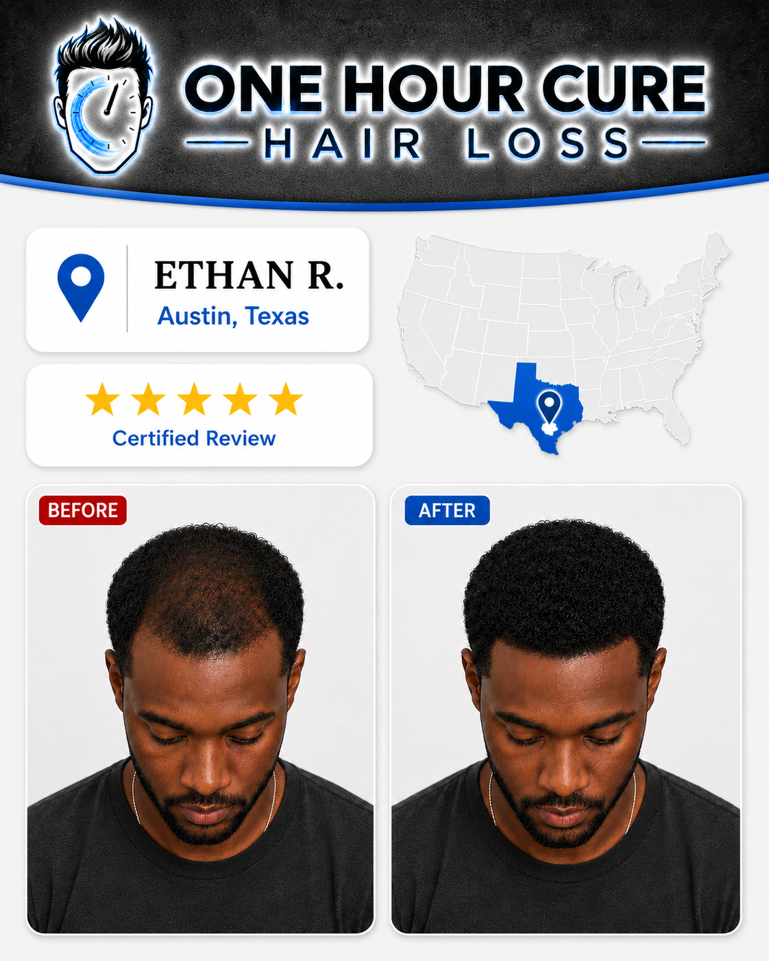 Customer before and after result