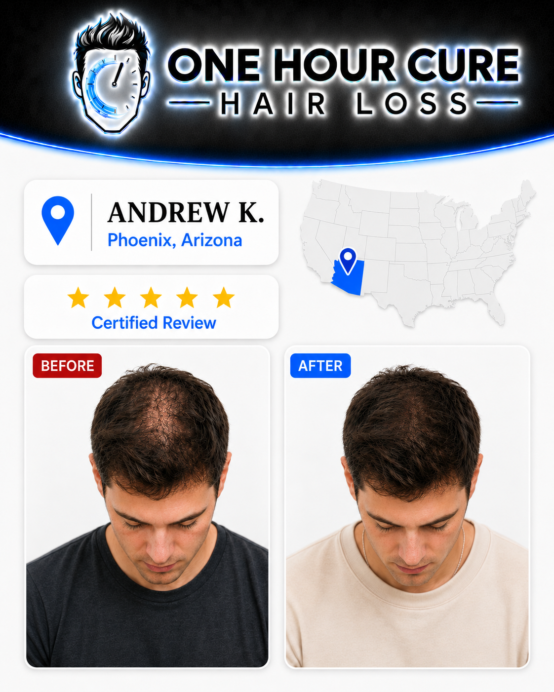Customer before and after result