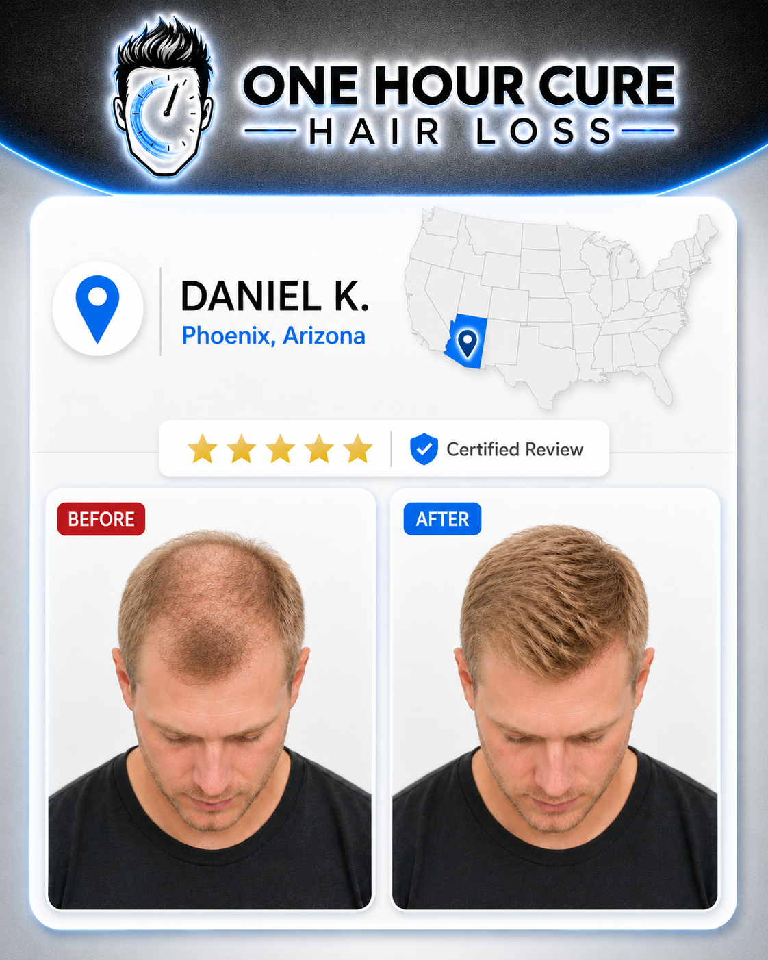 Customer before and after result